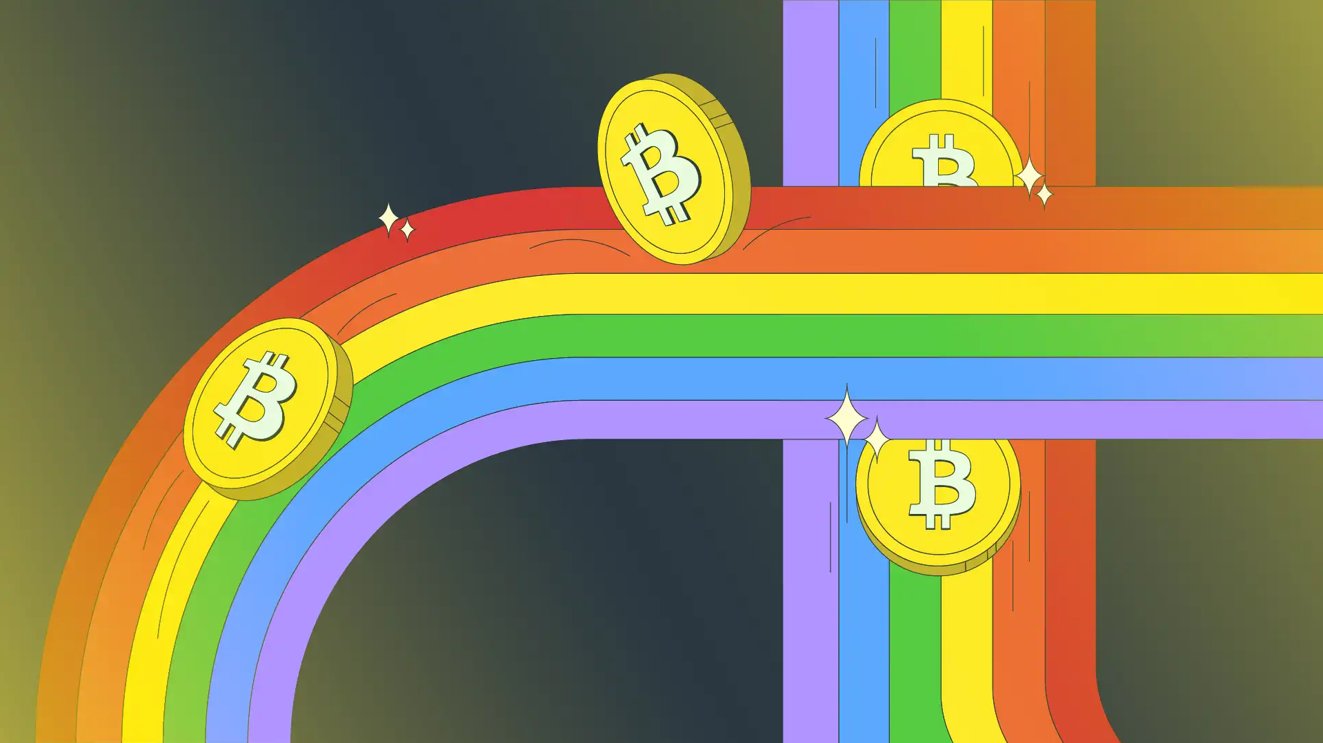 Радужный график Биткоина предсказывает цену BTC на 31 марта 2026 года